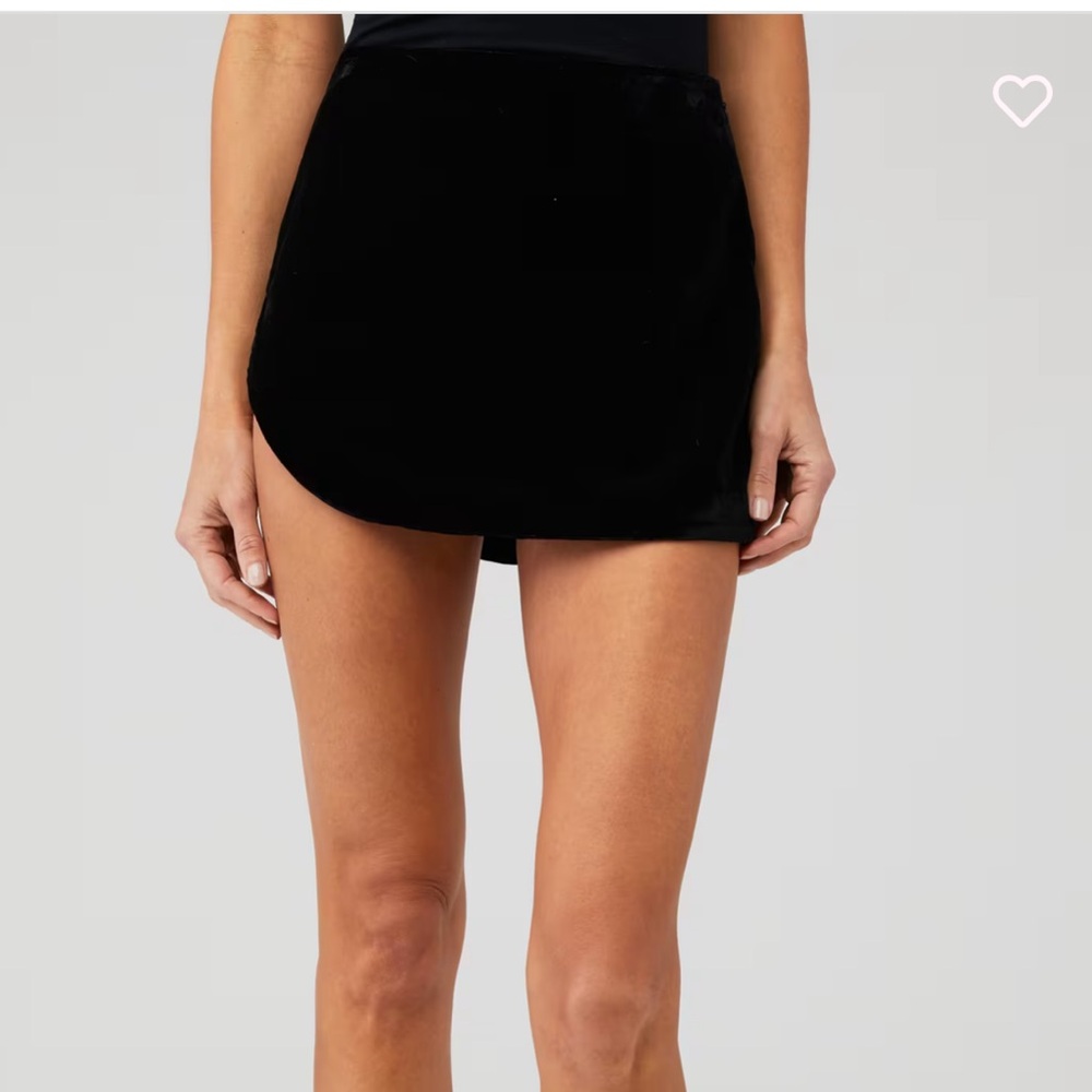 Free People Annalise Velvet Mini Skirt